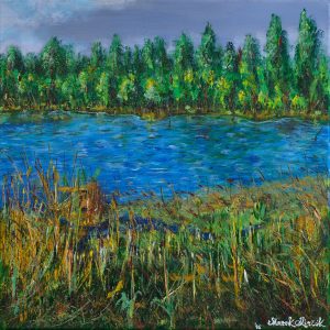 "Two Banks" – Original Acrylic Painting by Mark Kircak