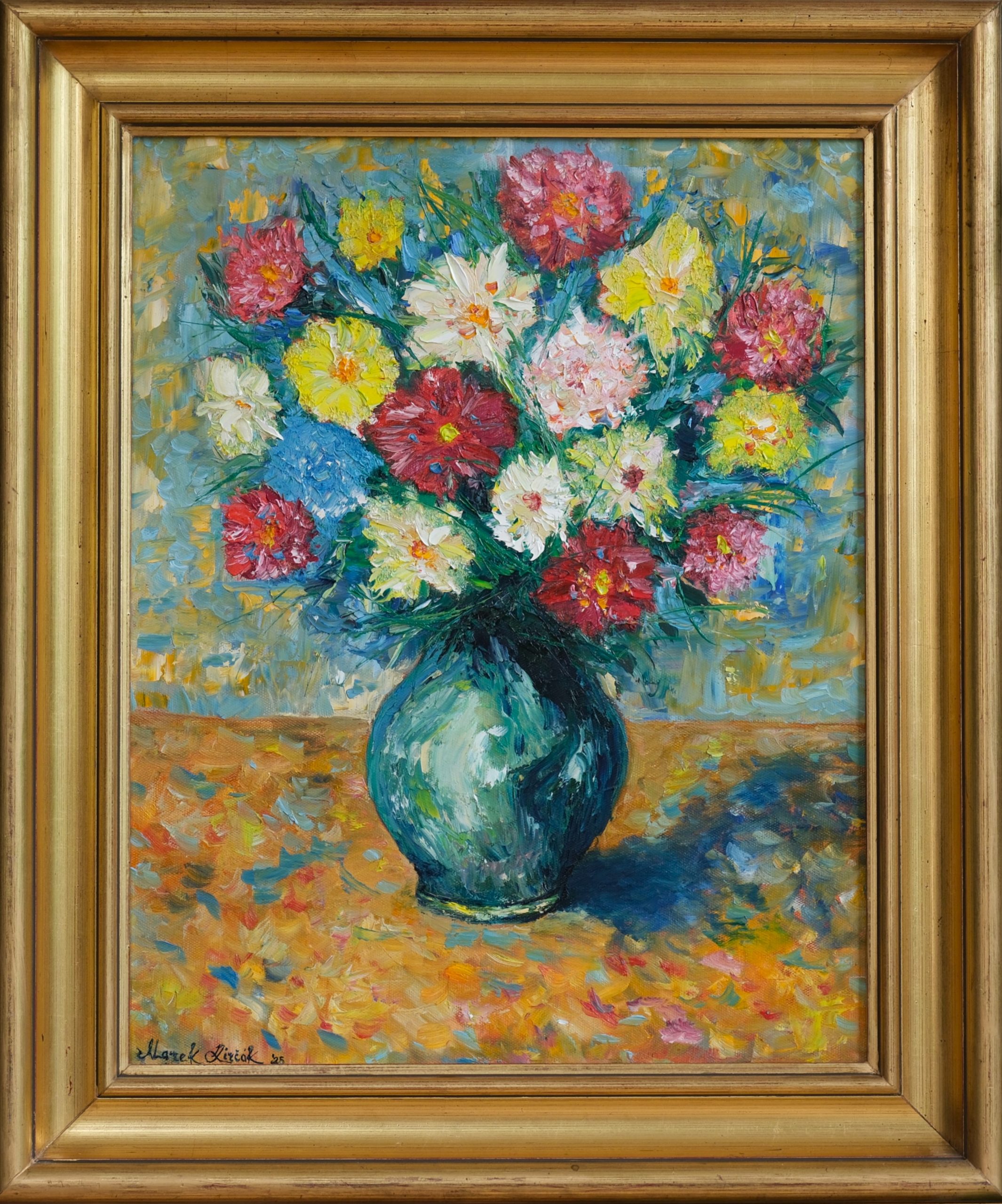 "Flowers in a Vase" – Original Oil Painting by Mark Kircak