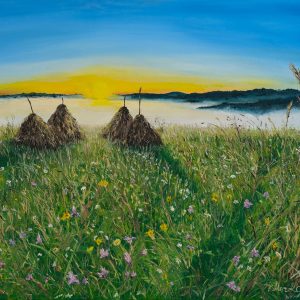 "Haystacks" – Original Oil Painting by Mark Kircak