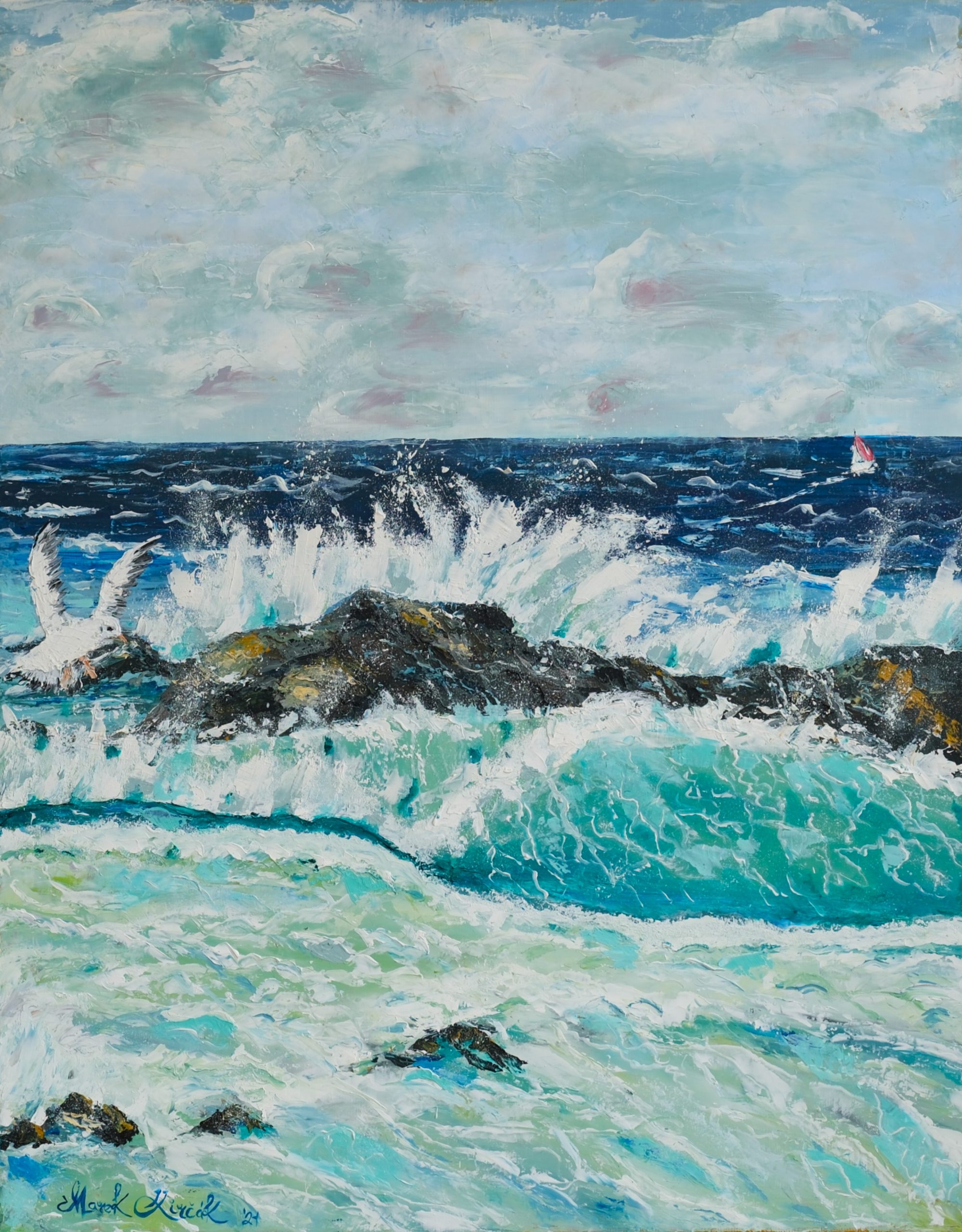 "Waves" – Original Oil Painting by Mark Kircak