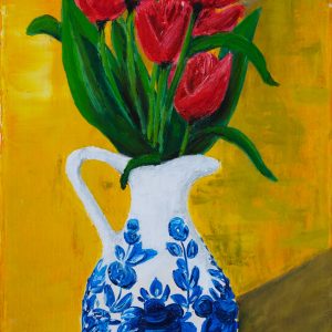 "Tulips in a Vase" – Original Oil Painting by Mark Kircak