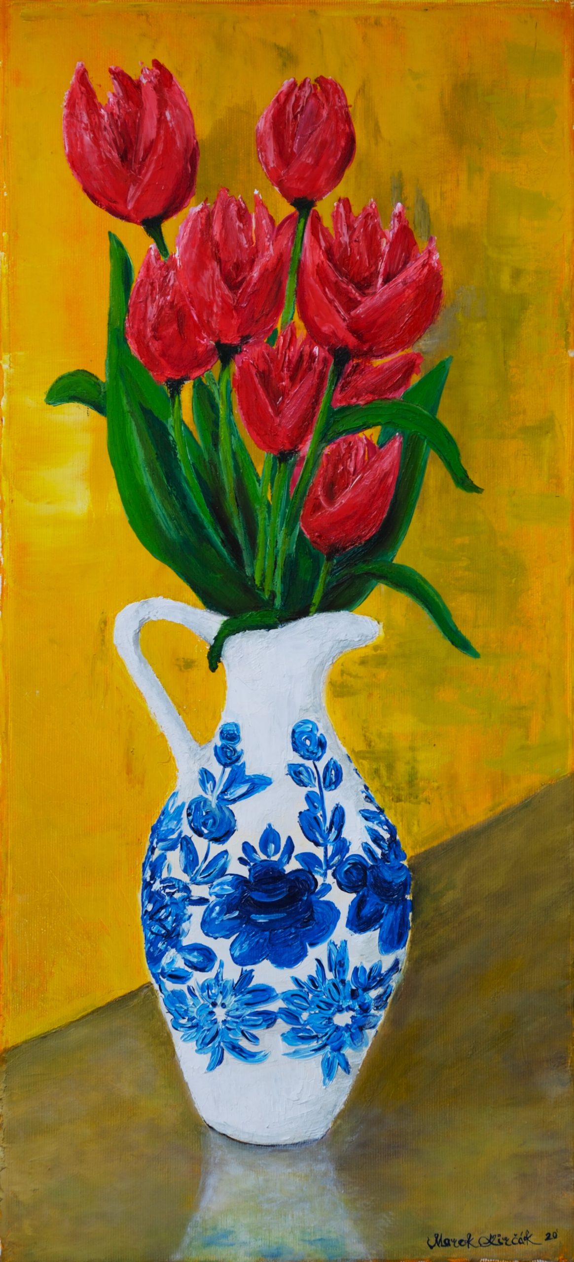 "Tulips in a Vase" – Original Oil Painting by Mark Kircak