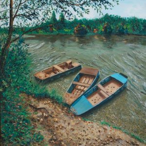 "Boats" – Original Oil Painting by Mark Kircak