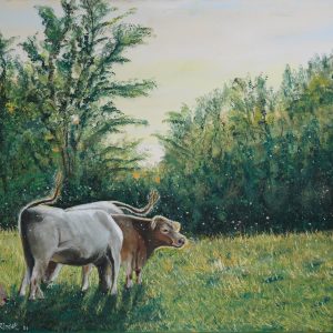 "Cows" – Original Oil Painting by Mark Kircak
