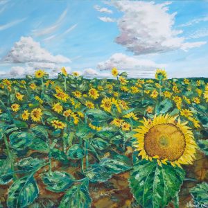 "Sunflowers Field" – Original Oil Painting by Mark Kircak