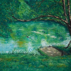 "Green Lake" – Original Oil Painting by Mark Kircak