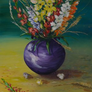 "Flowers in a Vase" – Original Oil Painting by Mark Kircak