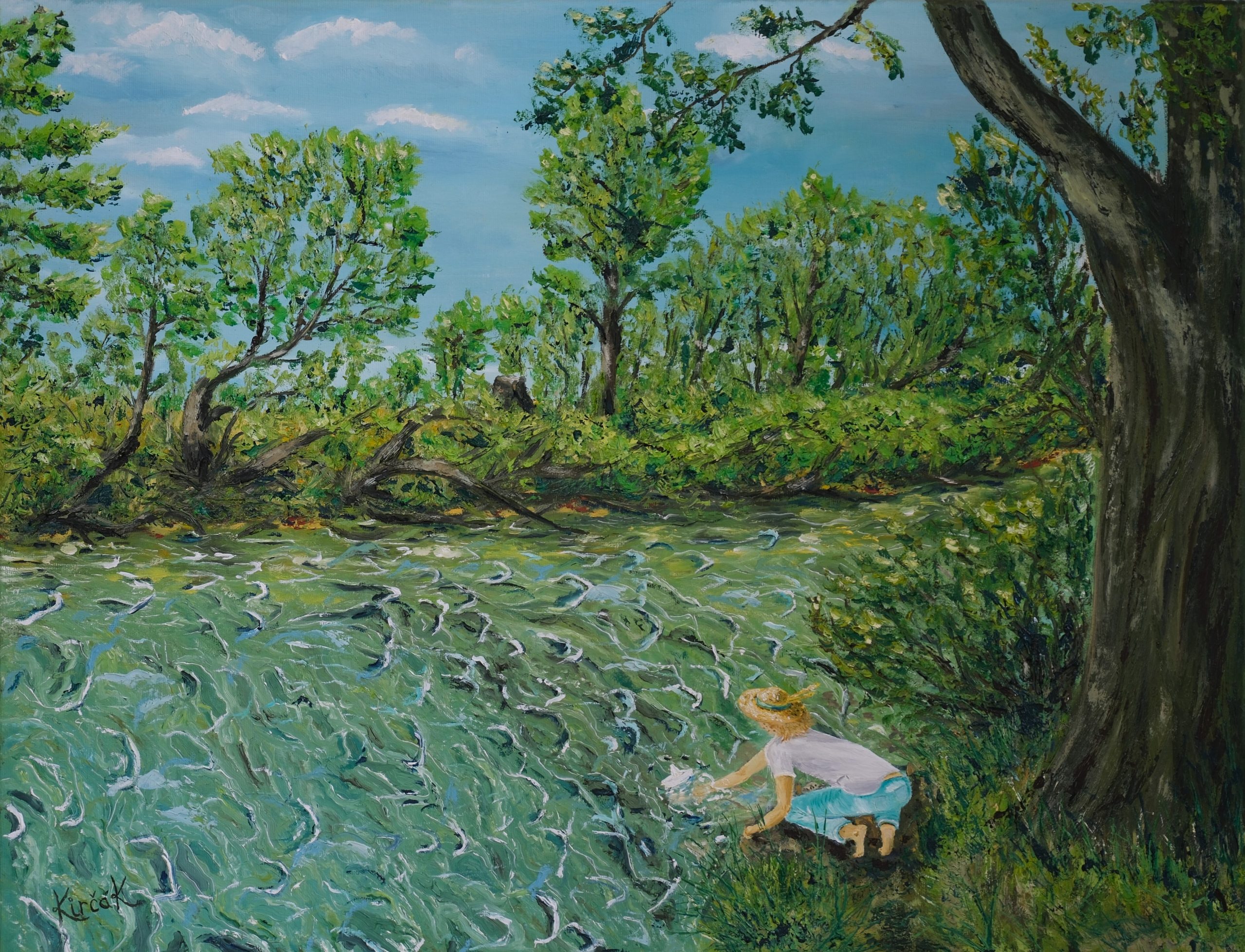 "Close to River" – Original Oil Painting by Mark Kircak