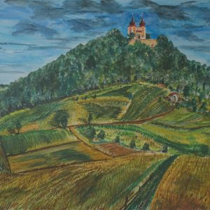 "Famous Church" – Original Watercolour by Mark Kircak