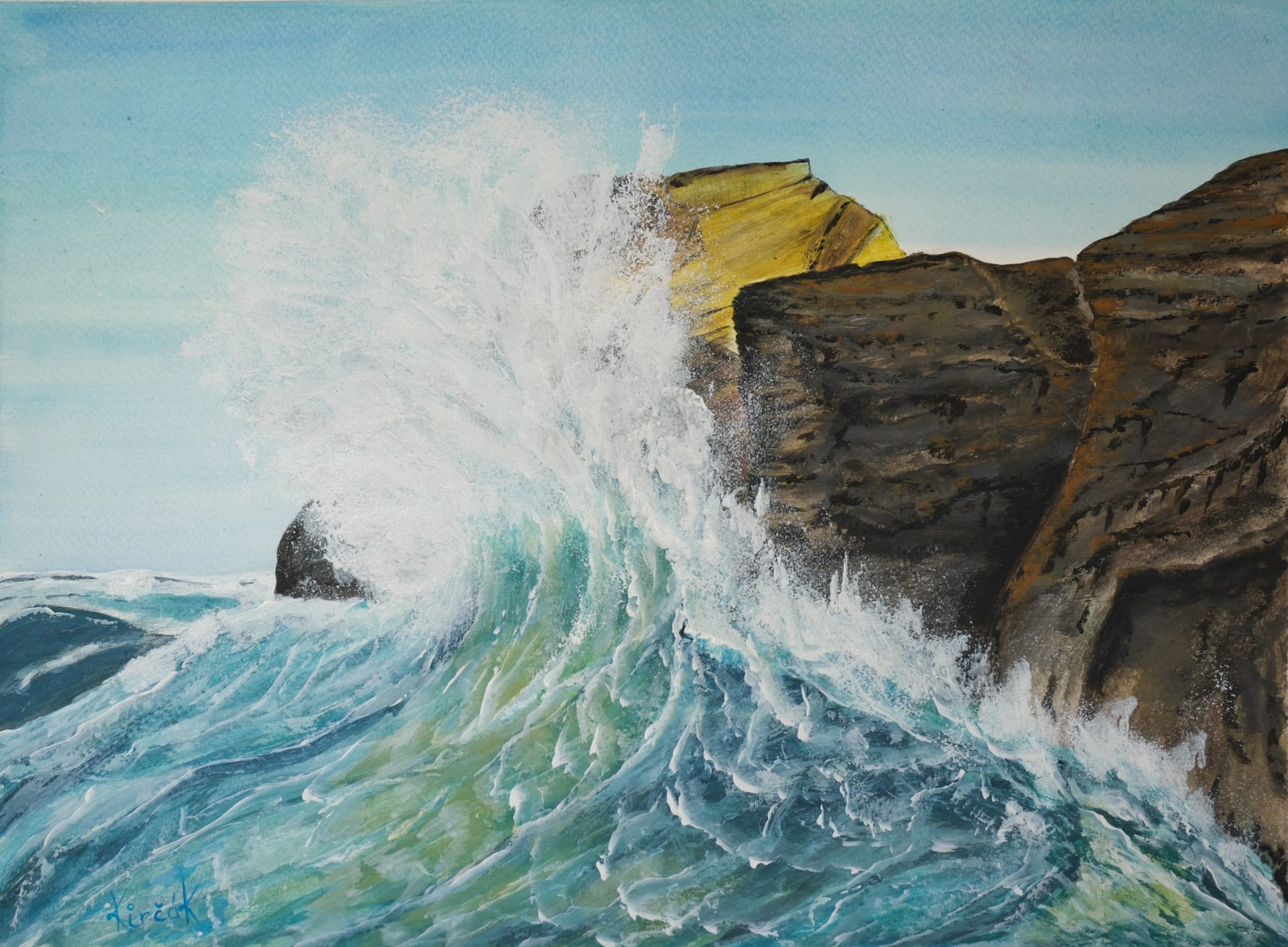"Wave" – Original Watercolour by Mark Kircak