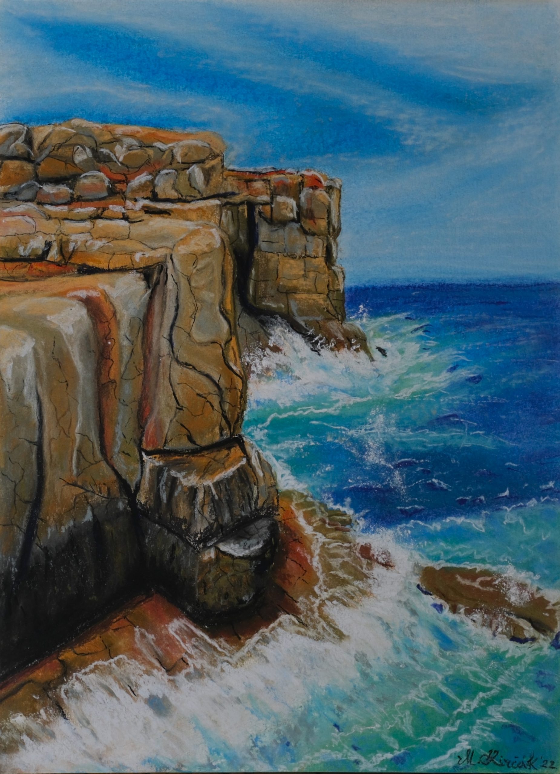 "Cliff" – Original Pastel by Mark Kircak
