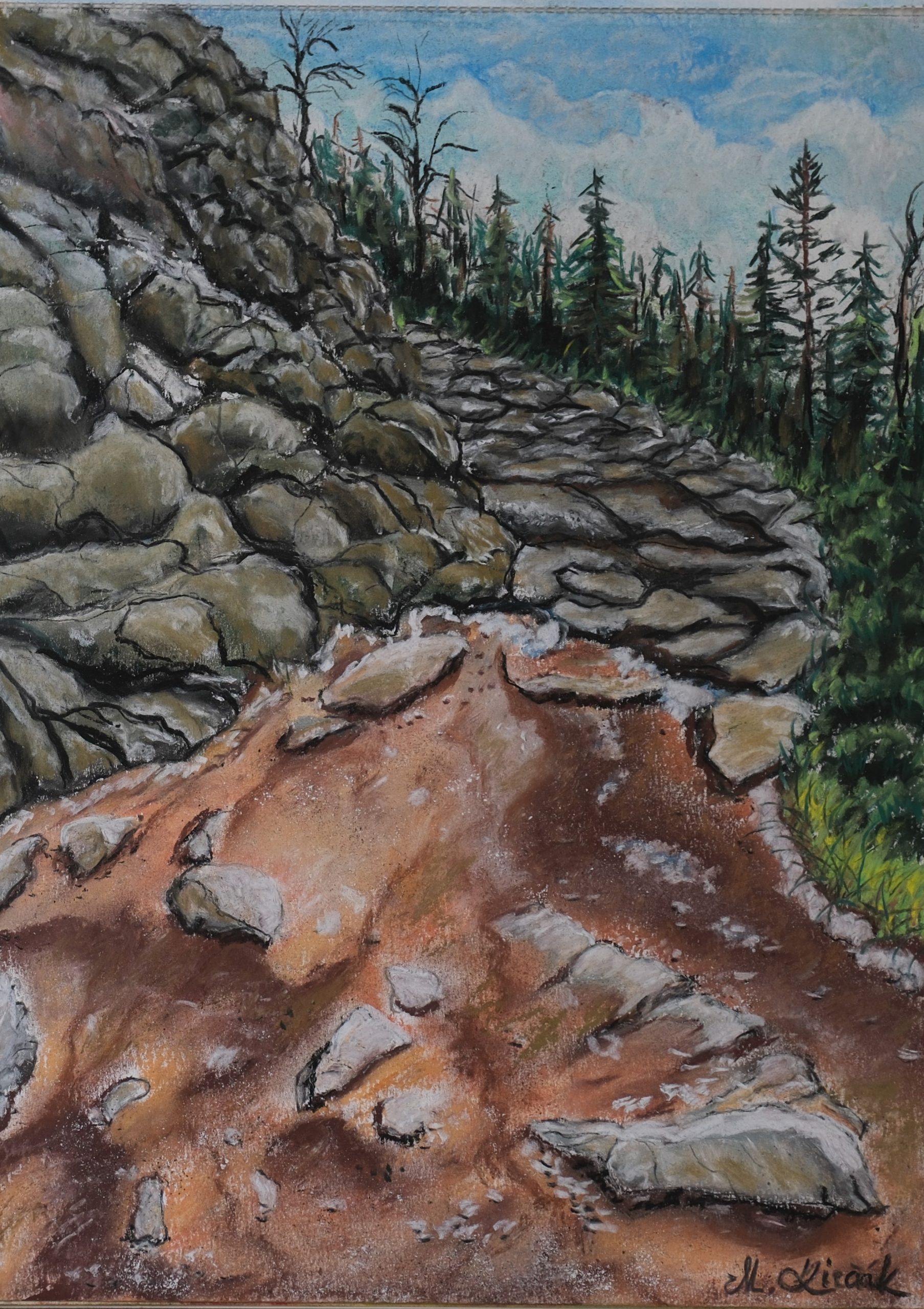 "Mountain Path" – Original Pastel by Mark Kircak